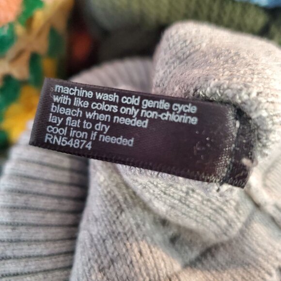 The Limited Gray Knit Modern Textured Pattern Turtleneck Sweater XL - Picture 12 of 12